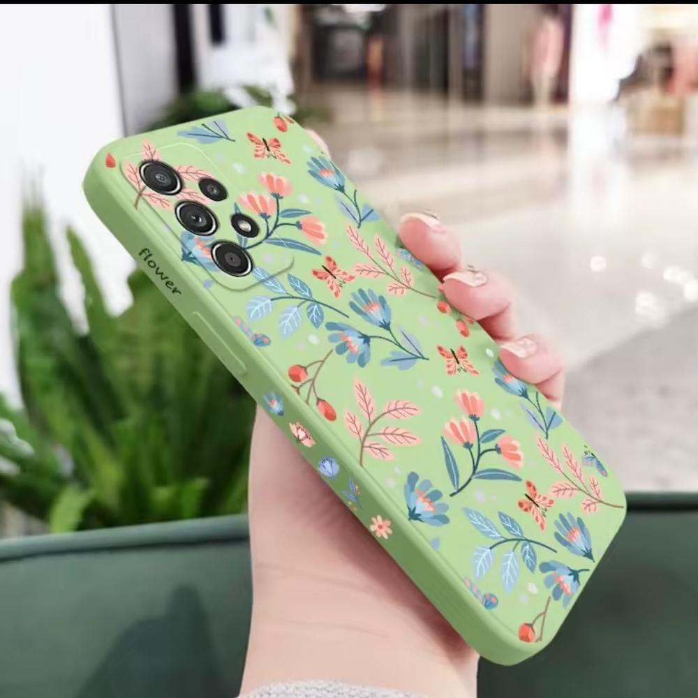 Floral Green Phone Case Samsung A35 5G